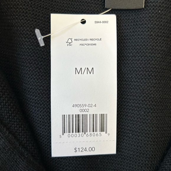 Banana Republic Men's Black Cardigan Cotton Sweater Jacket Size Medium NEW - Picture 9 of 14